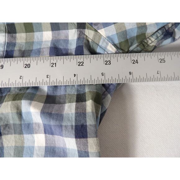 J Crew Mercantile Flex Shirt Mens XL Check Plaid Blue Long Sleeve Button Up - Picture 6 of 10